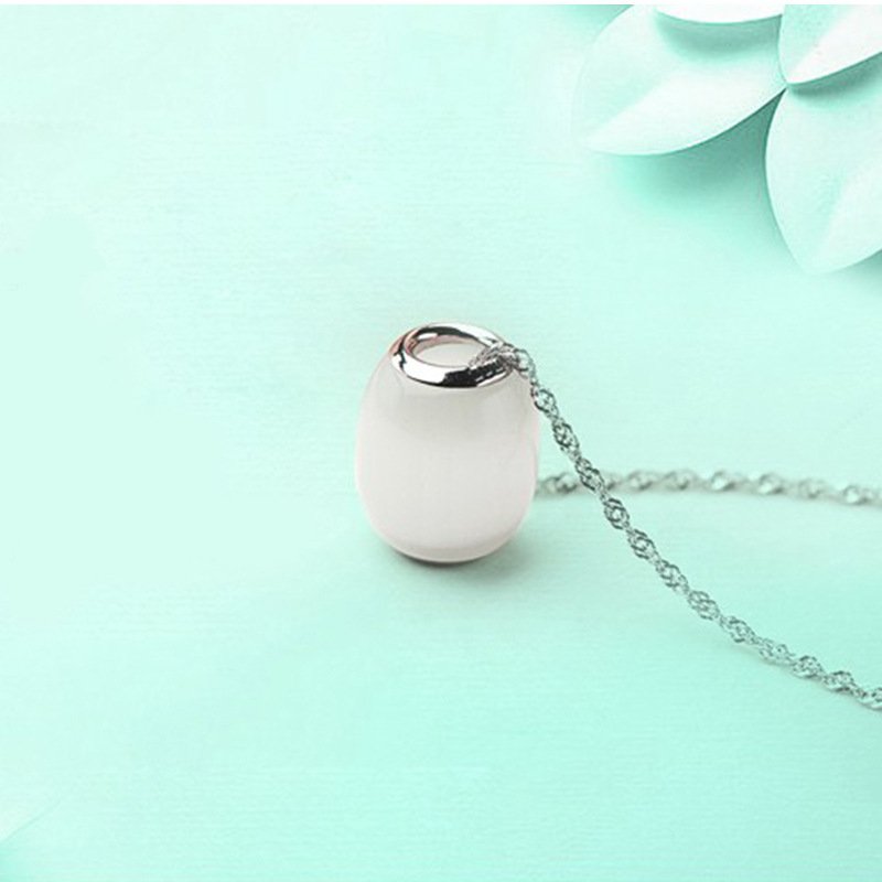 Opal Passepartout Pink White Pendant 925 Silver Simple Single Pendant Gift