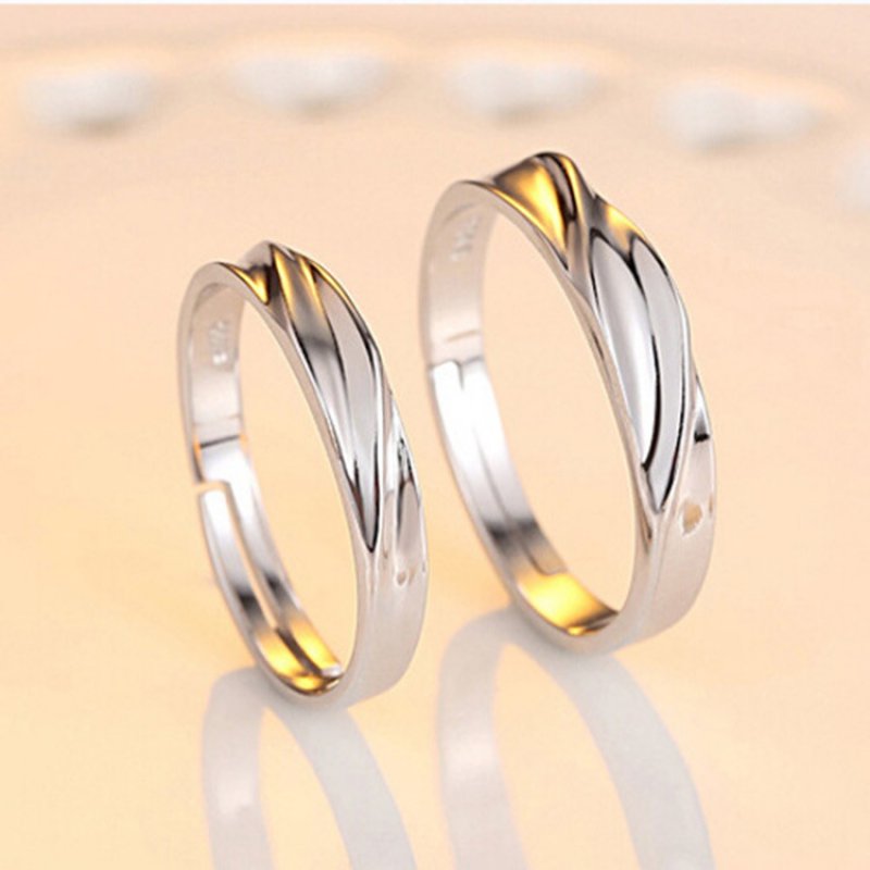 Mobius ring couple ring men and women simple open pair ring ring wedding ring