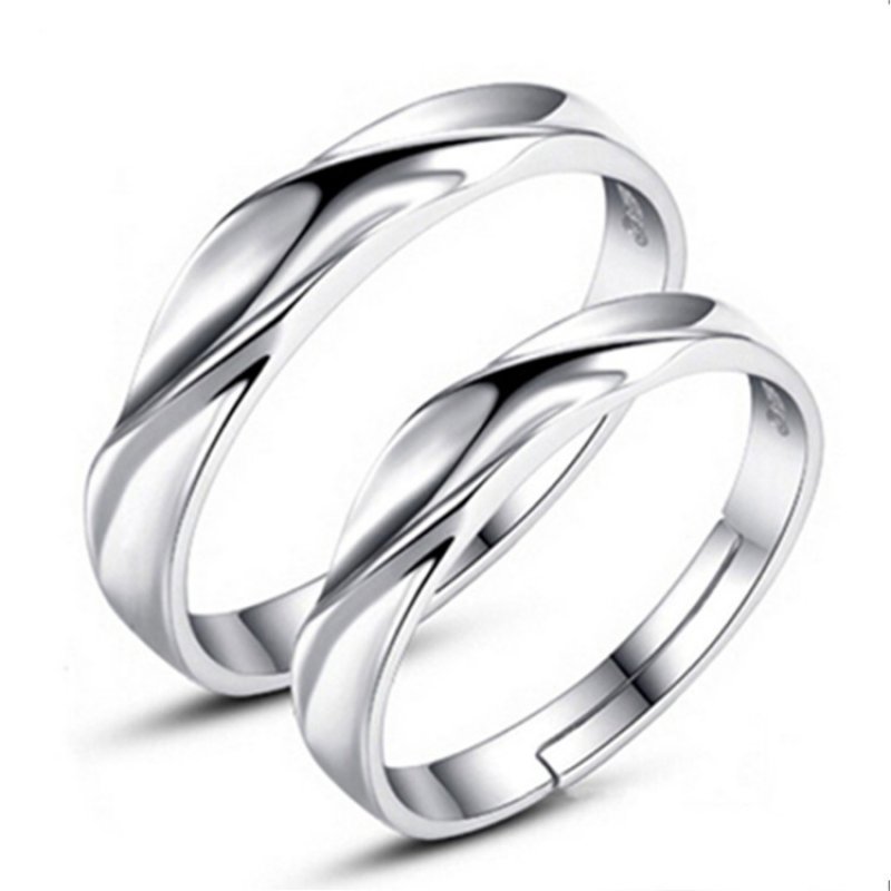 Mobius ring couple ring men and women simple open pair ring ring wedding ring