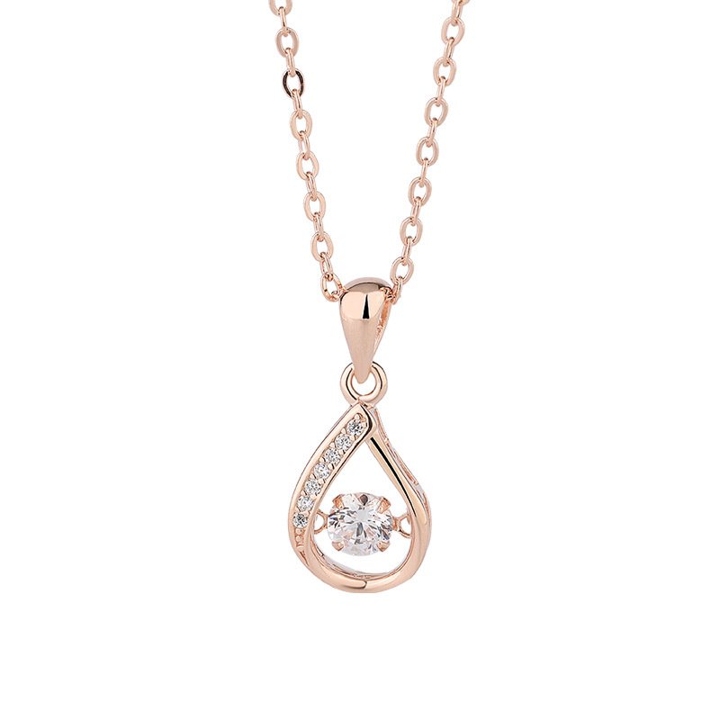 New s999 sterling silver drop necklace for women, simple and versatile, smart pendant, exquisite autumn and winter clavicle chain